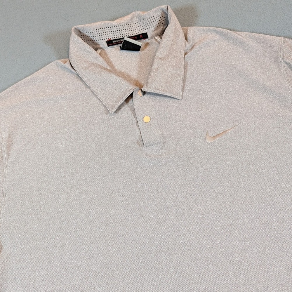 Nike Tiger Woods Collection Golf Polo Shirt Men's Size Large Snap